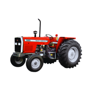 A Massey Ferguson Tractor MF385 parked on a farm field.