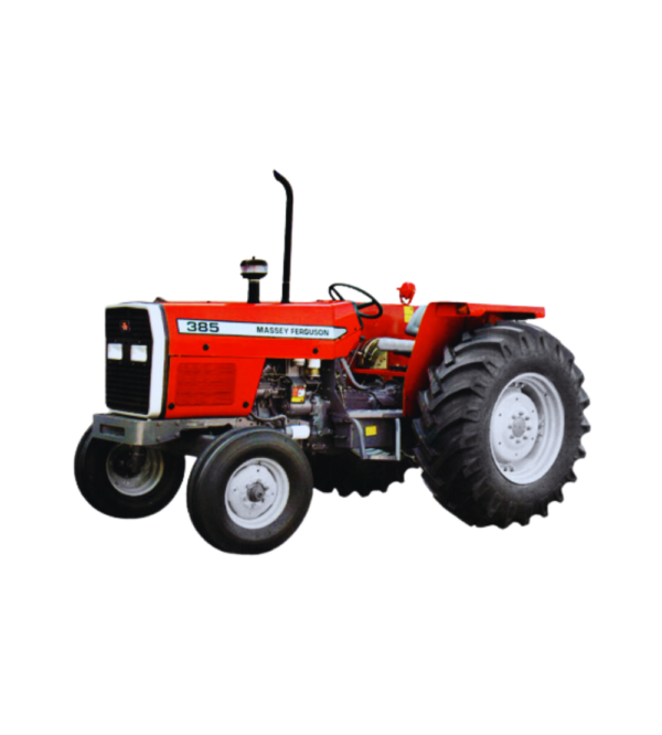 A Massey Ferguson Tractor MF385 parked on a farm field.